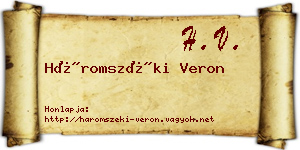 Háromszéki Veron névjegykártya